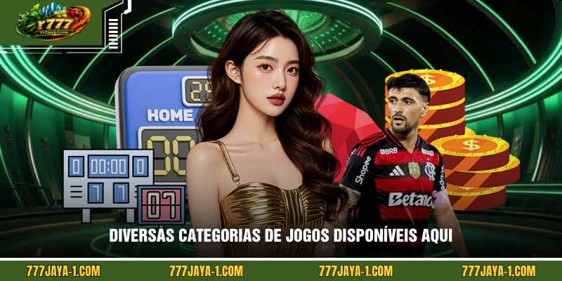 Diversas categorias de jogos disponíveis aqui