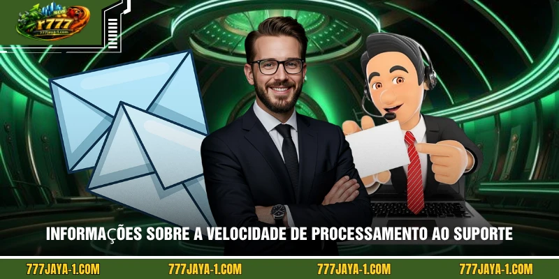 Informações sobre a velocidade de processamento ao entrar em contato com o suporte