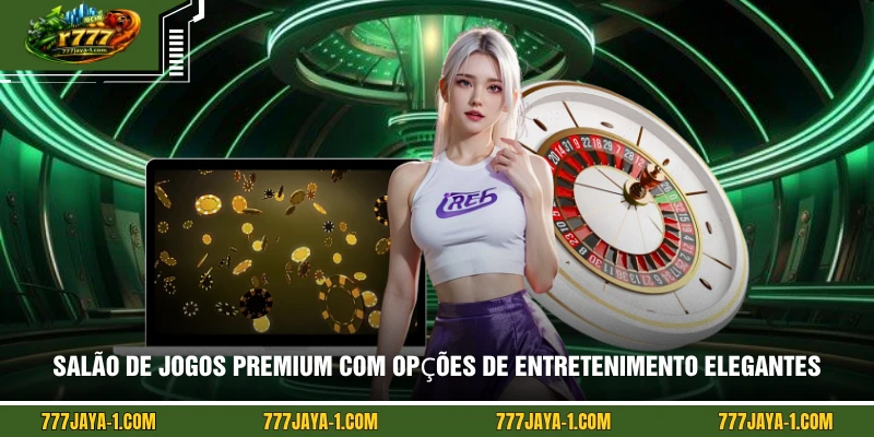 Salão de jogos premium com opções de entretenimento elegantes